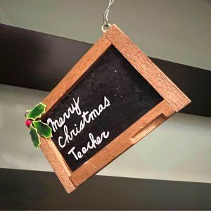 Teacher Chalkboard Christmas Ornament